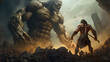 © Vlad - Ancient giant fighting small human