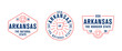 © Дмитрий Сальников - Vector set of vintage logos, emblems, silhouettes and design elements of the state of Arkansas, USA.