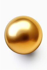 Canvas Print - A shiny golden egg placed on a white surface. Can be used for various themes and concepts