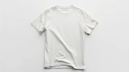 Wall Mural - tshirt with a blank front view, mockup, white background.