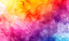 Ultra HD 4K Watercolor Presentation Backgrounds And Textures With Colorful Abstract Art Creations. Trendy Background. Emotional Inspirational Art. 