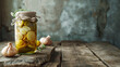 still life with fermented and pickled vegetables
