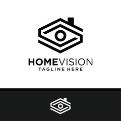 Wall Mural - Home Vision Logo Design. Simple and Modern. Vector illustration