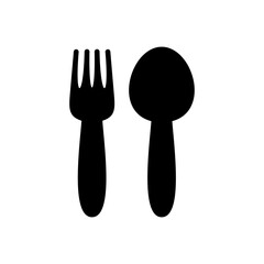 Wall Mural - spoon and fork icon vector. spoon, fork and knife icon vector. restaurant icon