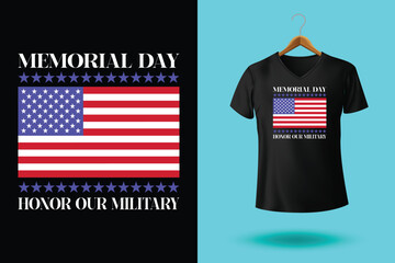 Wall Mural - Memorial day t shirt design illustrator