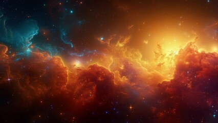 abstract space animation with stars, constellations and nebulae. shining stars of the galaxy. high q