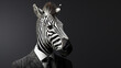 zebra in businessman character