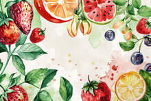 Seamless Fresh Fruit Patterns: Colorful Juicy Citrus Delight On White Background