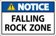 © Seetwo - Notice Sign, Falling Rock Zone