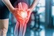 Chronic knee pain due to an inflamed knee joint prosthesis Ai generative