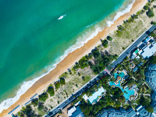 Beautiful beach seacoast view at open sea in summer season,Nature Environment and Travel background,Amazing sea ocean background,Top view beach sea space area