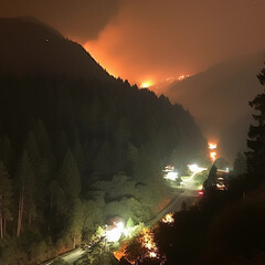 Wall Mural - The Eagle Creek fire