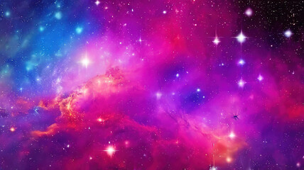 Wonderful Colorful space galaxy cloud nebula, Stary night cosmos, Universe science