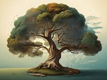 Graphic Art With Tree 