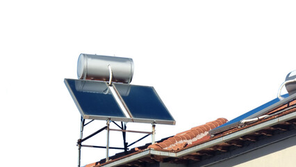 Poster - solar water heater isolated energy economy