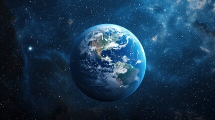 Wall Mural - a breathtaking view of our home planet from the moon