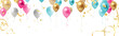 © prathum - Happy birthday background with balloons and confetti. Vector Illustration.