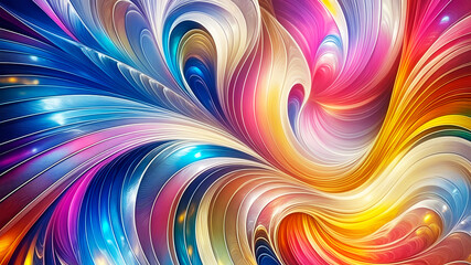 Wall Mural - abstract background texture wallpaper with waves and curves in vivid colors. artistic pattern design