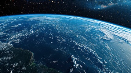 Wall Mural - high resolution view of planet earth from the vastness of space