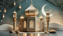 Divine Grandeur: Luxury Ramadan Kareem With Ornate Details