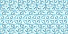 Modern Diamond Geometric Waves Spiral Pattern And Abstract Circle Wave Lines. Blue Seamless Tile Stripe Geomatics Overlapping Create Retro Square Line Backdrop Pattern Background. Overlapping Pattern.