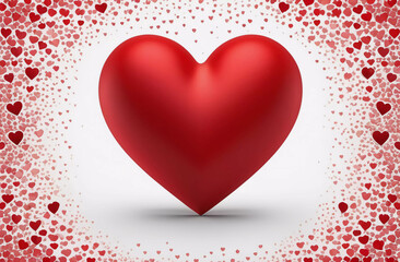 Wall Mural - heart with paint generating by ai technology