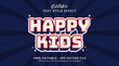 Happy Kids Editable Text Effect, 3d cartoon style