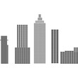 © axel - Vector city skyscraper house silhouette black icon
