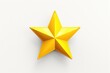 © Stefan - 3D yellow star icon isolated on clean studio background