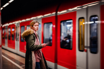 Wall Mural - Catching the Metro Moment