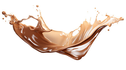 chocolate milk liquid splash isolated