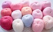 yarn roll colorful in basket