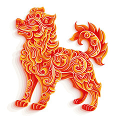 Wall Mural - chinese zodiac sign of the dog