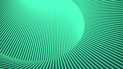 Fototapete - Bright green area with a pattern of wavy lines. 3d rendering loop animation 4K