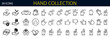 © Ira - Vector set of hand line icons. Set of line icons related to gesture, zoom, move, tap, click.