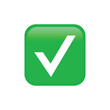 © Arxay - Check Mark Button vector icon. Isolated check tick mark emoji sign design.