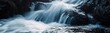 Fast-flowing waterfall speed background 