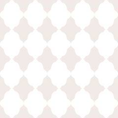 Wall Mural - Simple and elegant vector pattern with repetitive geometric shapes. Modern seamless texture with retro rhombus in pastel color. Classic geometric background