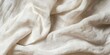 White crumpled linen fabric texture background. Natural linen organic eco textiles canvas background. Top view, Generative AI 