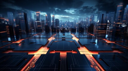 Wall Mural - abstract dark futuristic hi-tech wallpaper backgrounds for a modern vibe