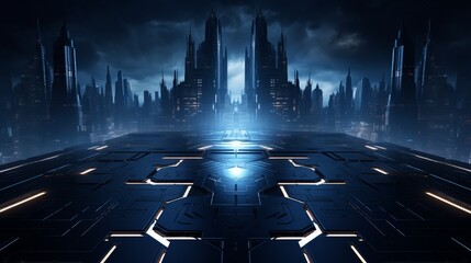 Wall Mural - abstract dark futuristic hi-tech wallpaper backgrounds for a modern vibe