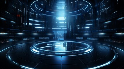Wall Mural - abstract dark futuristic hi-tech wallpaper backgrounds for a modern vibe