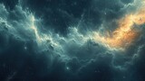 Fototapeta Kosmos - Beautiful space. Nebula and galaxies in space. Created with Generative AI