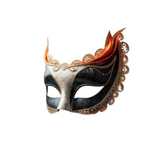 Venetian carnival mask isolated on a transparent background as PNG