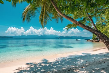 beach with palm trees