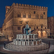 major fountain night view in Perugia