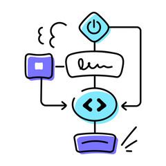 Canvas Print - Business Workflow Icon