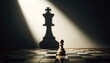 Chessboard Drama, Lone Pawn Against King’s Shadow