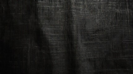 black fabric, matte black abstract vintage background for design. Fabric cloth canvas texture. Color gradient, ombre. Rough, grain. Matte, shimmer	
