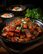 Vegan food - spicy tofu
